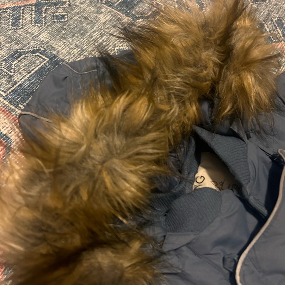 KULING SNOWSUIT size 104, blue, faux fur - Picture 3 of 10